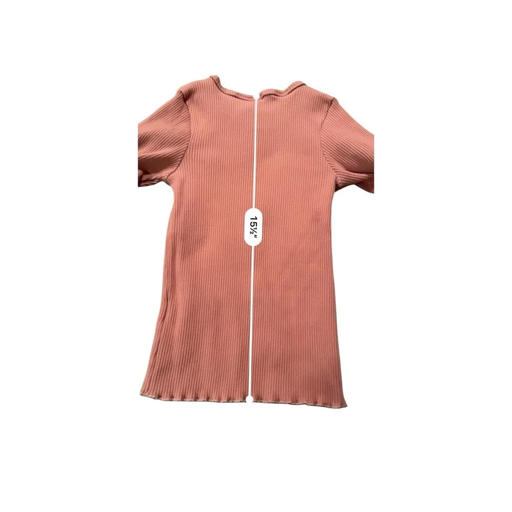 Cotton On Kids Ribbed Thread Crew Neck Sweater Long Sleeve Girls Sz 8 Mauve‎ EUC